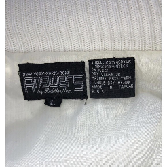 Answers By Riddles | Jackets & Coats | Vtg Sweater Jacket Answers By ...